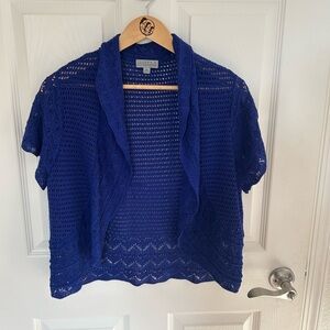 Joseph Royal Blue Open-Knit Cardigan size medium